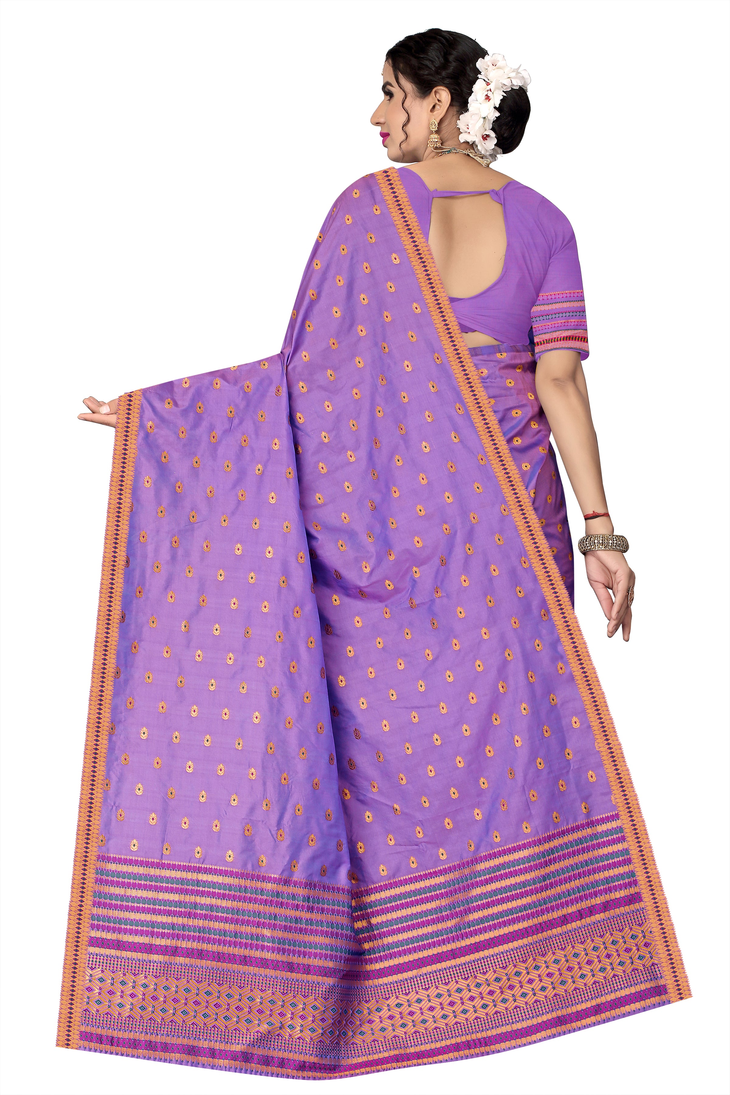 MIXPAT MEKHELA CHADOR ( LAVENDER COLOUR )