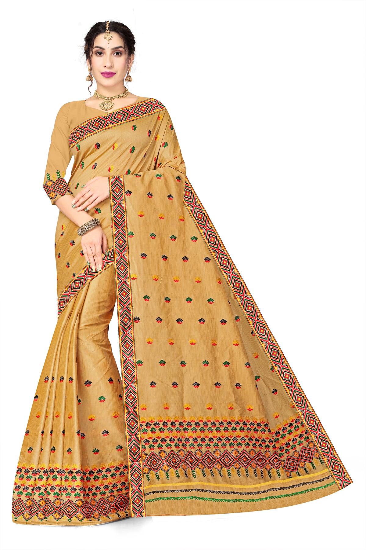 RAW ART SILK MEKHELA CHADOR