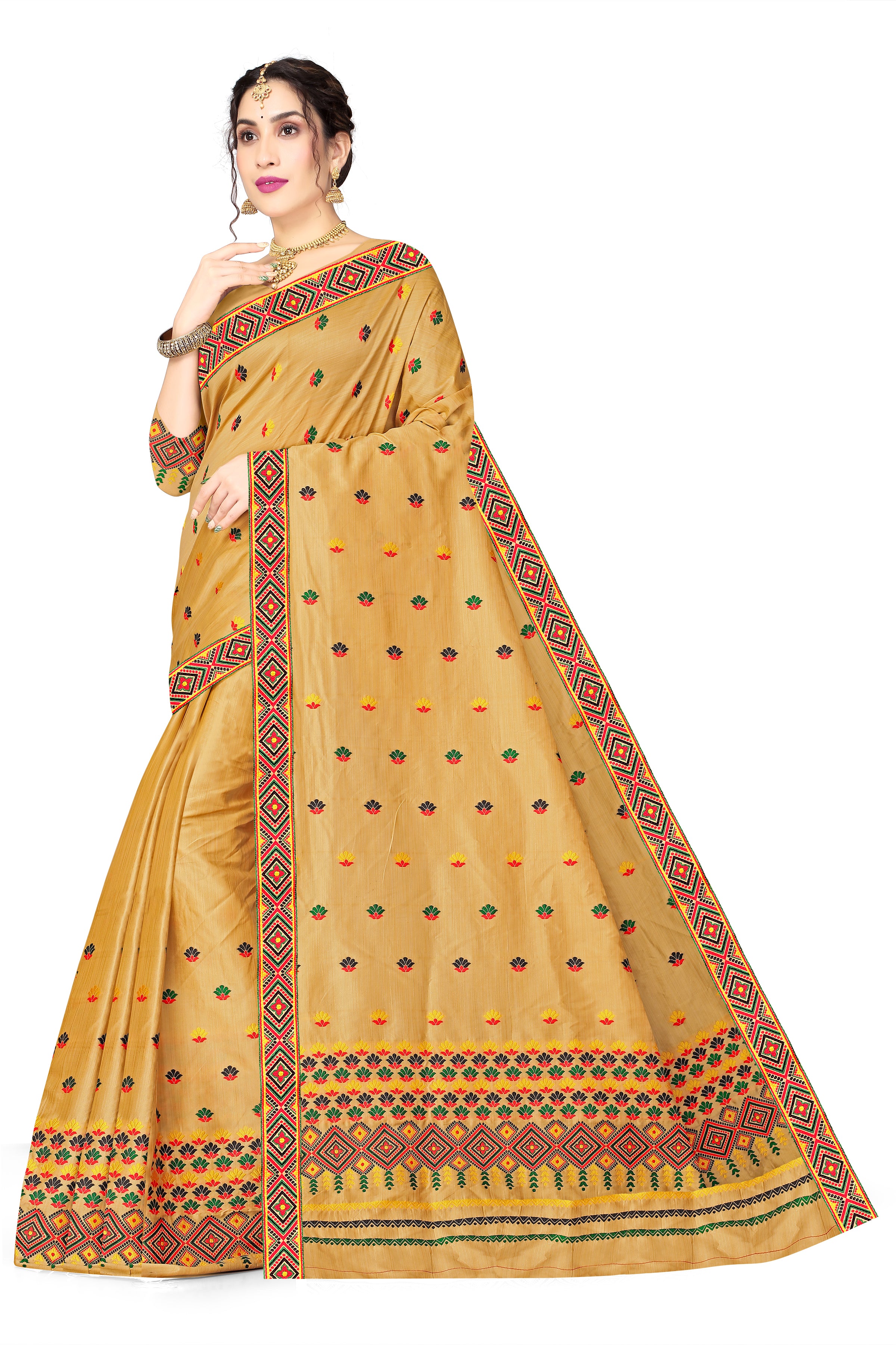 RAW ART SILK MEKHELA CHADOR