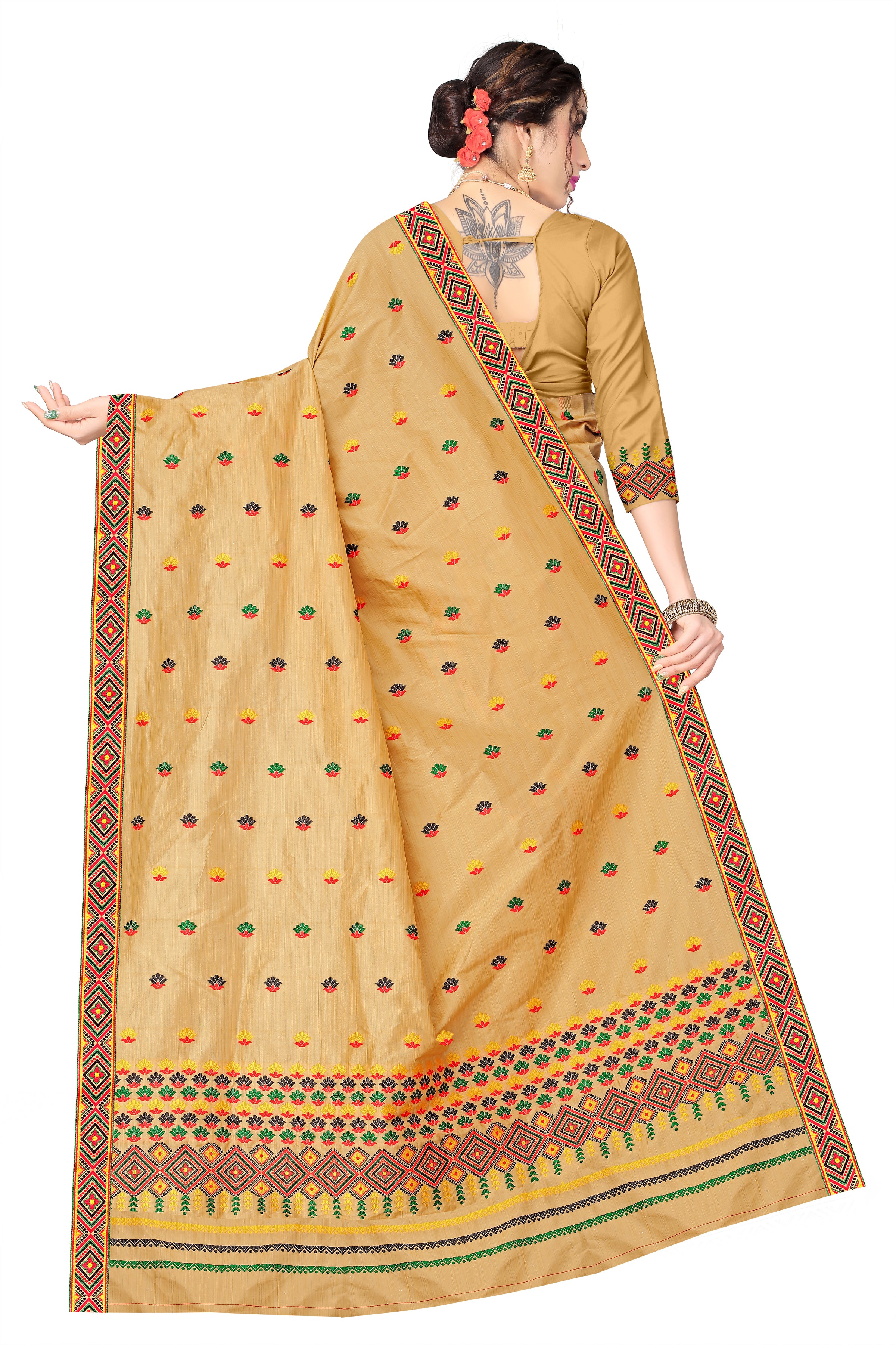 RAW ART SILK MEKHELA CHADOR