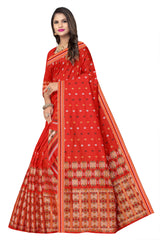 MIXPAT MEKHELA CHADOR ( RED COLOUR )