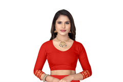 MIXPAT MEKHELA CHADOR ( RED COLOUR )