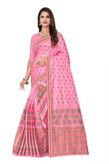 MIXPAT MEKHELA CHADOR ( PINK COLOUR )