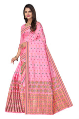 MIXPAT MEKHELA CHADOR ( PINK COLOUR )