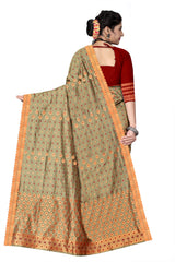 CONTRAST MIXPAT MEKHELA CHADOR