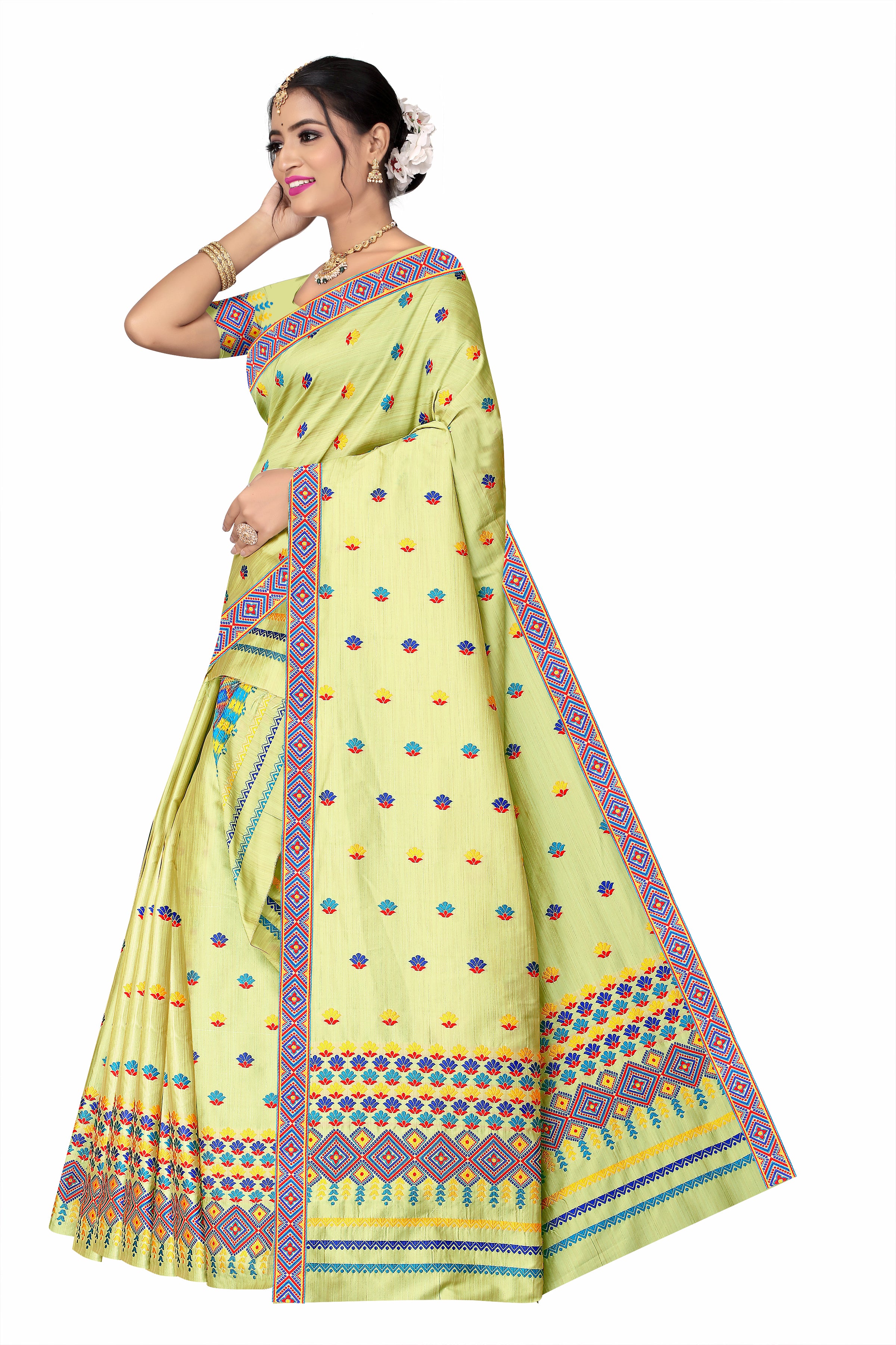 RAW ART SILK MEKHELA CHADOR