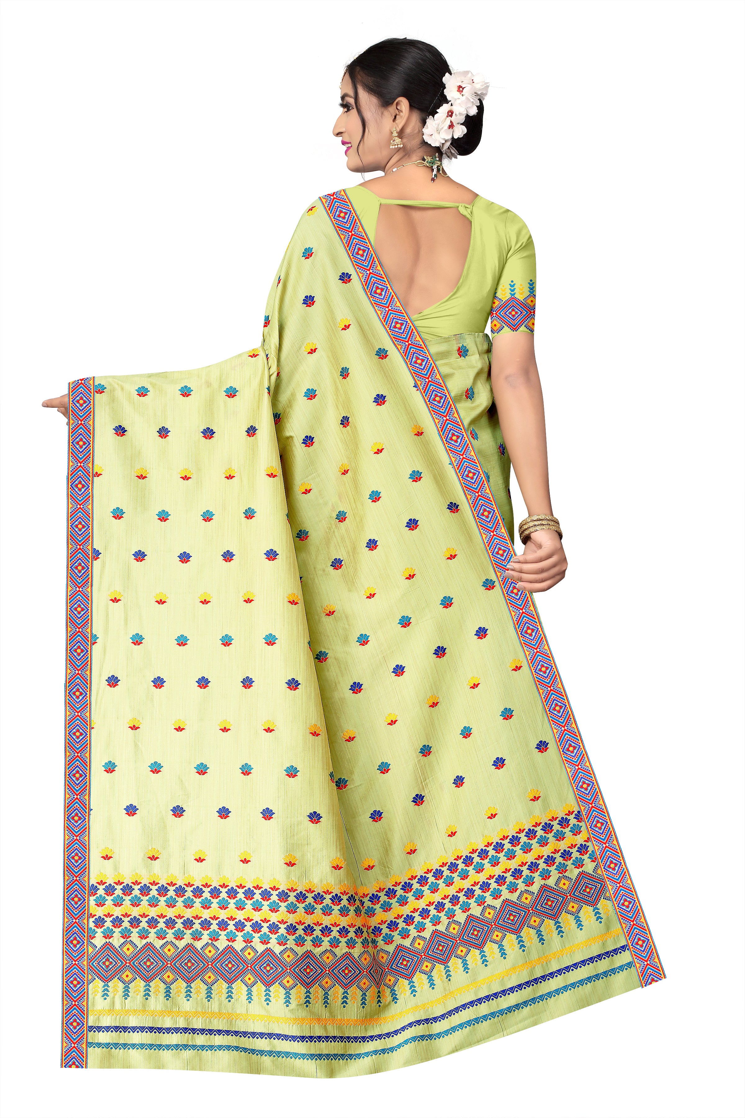 RAW ART SILK MEKHELA CHADOR