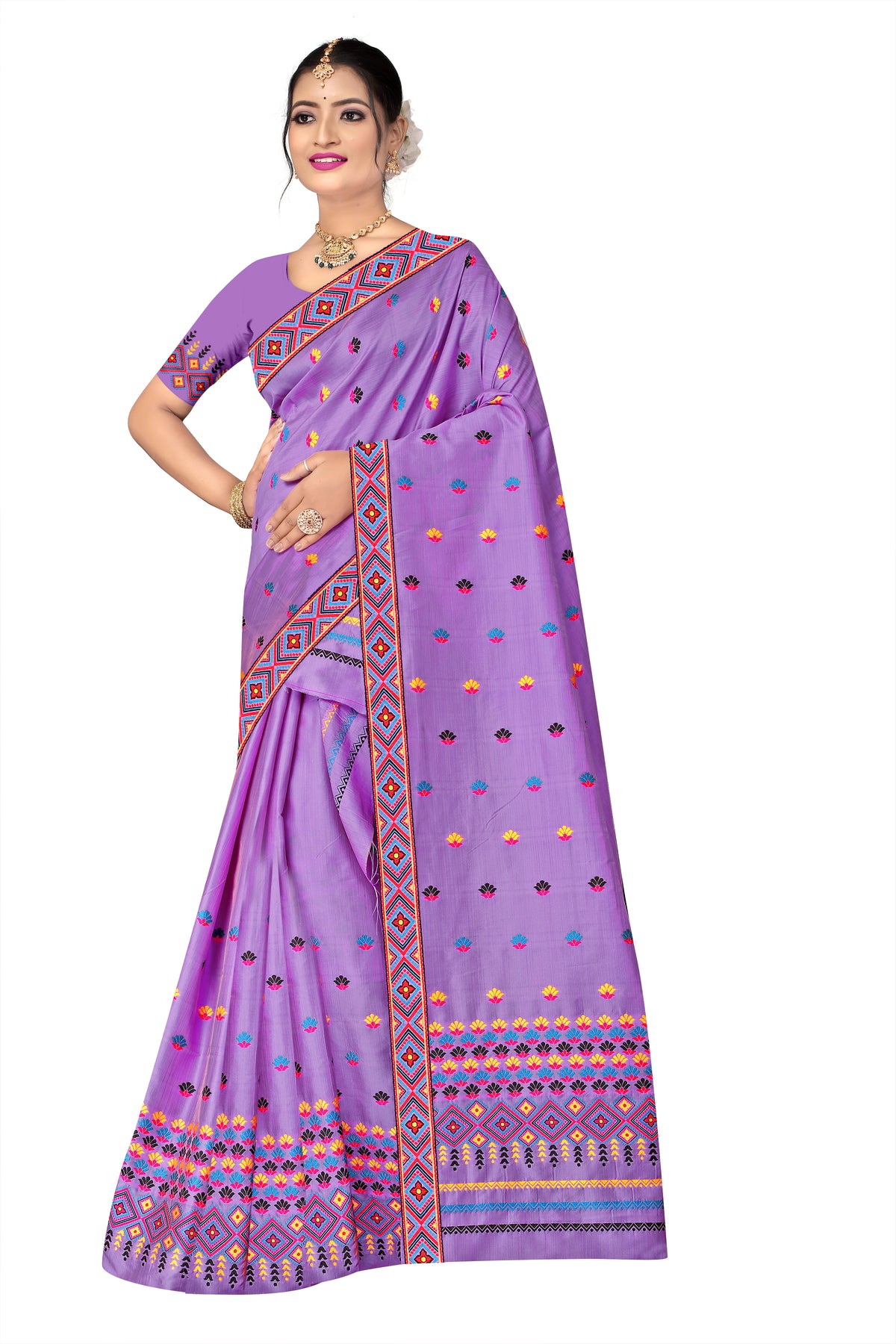 RAW ART SILK MEKHELA CHADOR