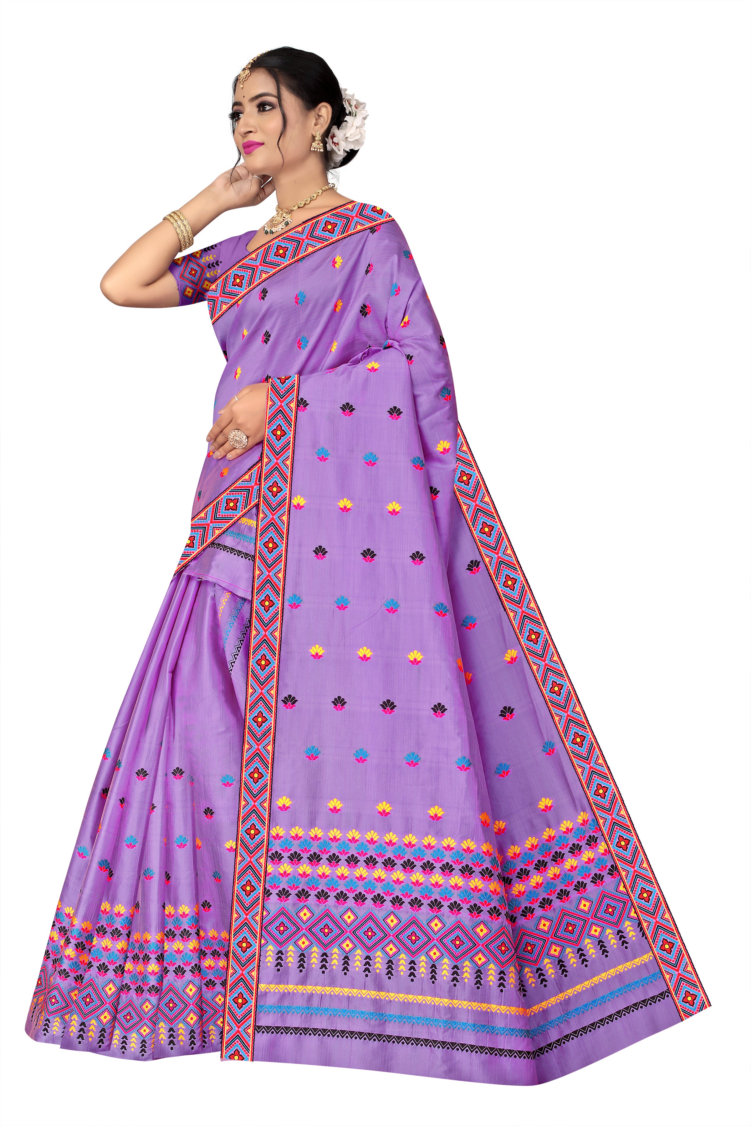 RAW ART SILK MEKHELA CHADOR