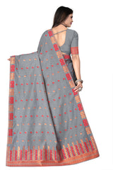 FIX PAARI DRY ART TOSS MEKHELA CHADOR ( GREY COLOUR )