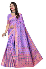 FIX PAARI MIXPAT MEKHELA CHADOR ( LAVENDER COLOUR )