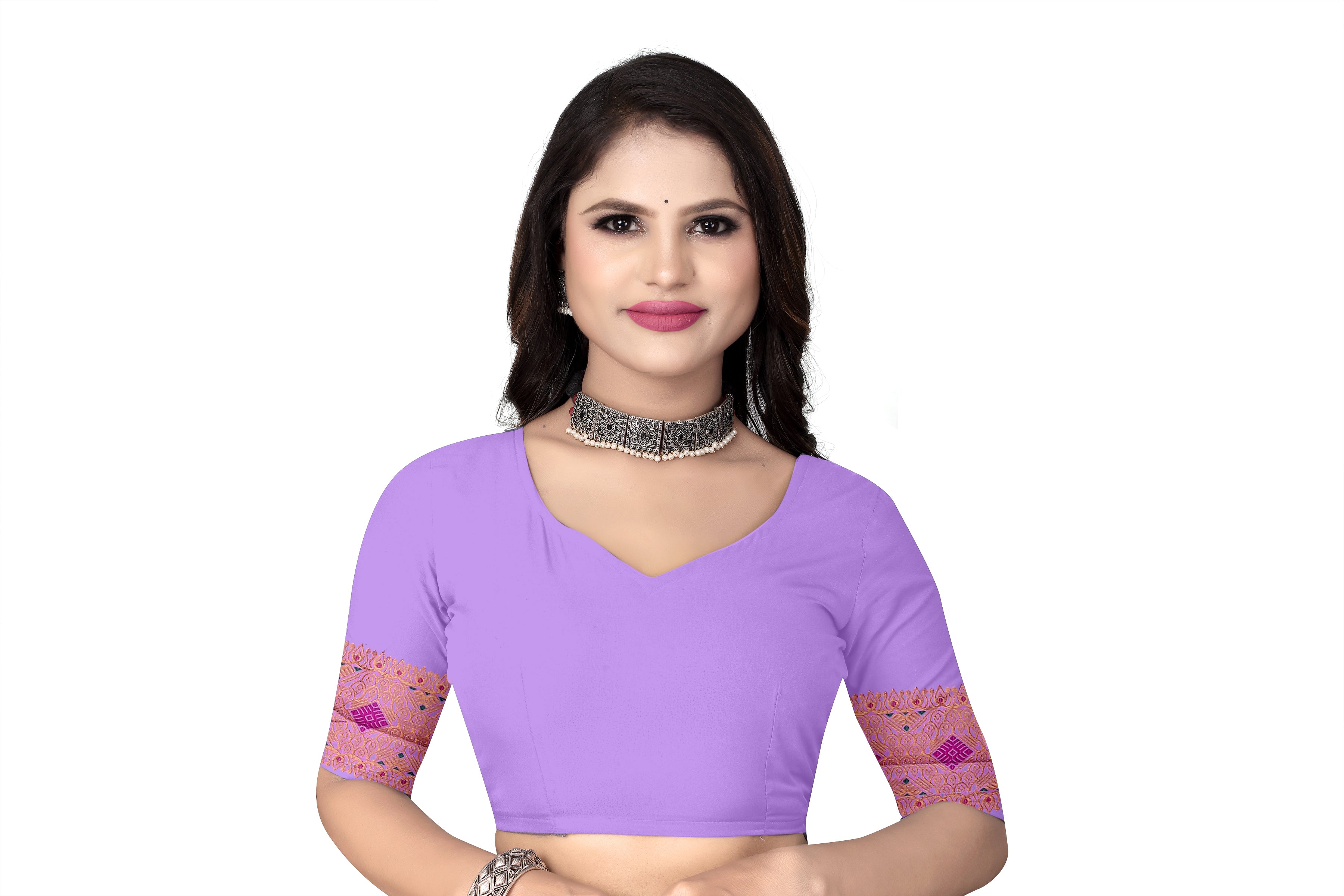 FIX PAARI MIXPAT MEKHELA CHADOR ( LAVENDER COLOUR )