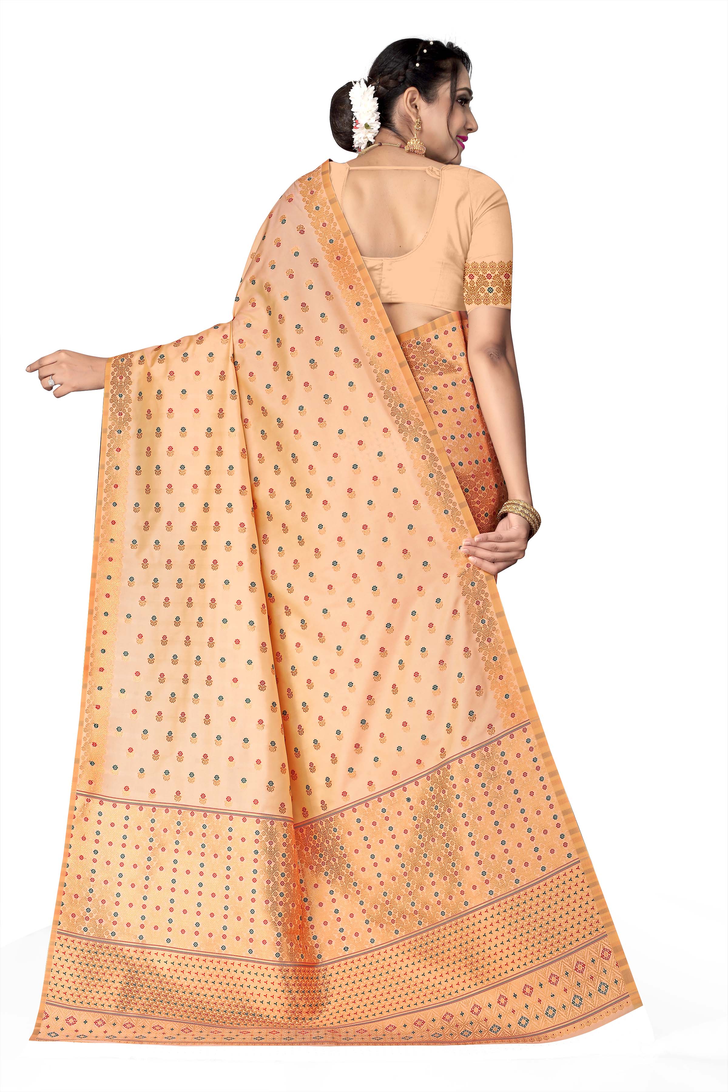 FIX PAARI PEACH MIXPAT MEKHELA CHADOR