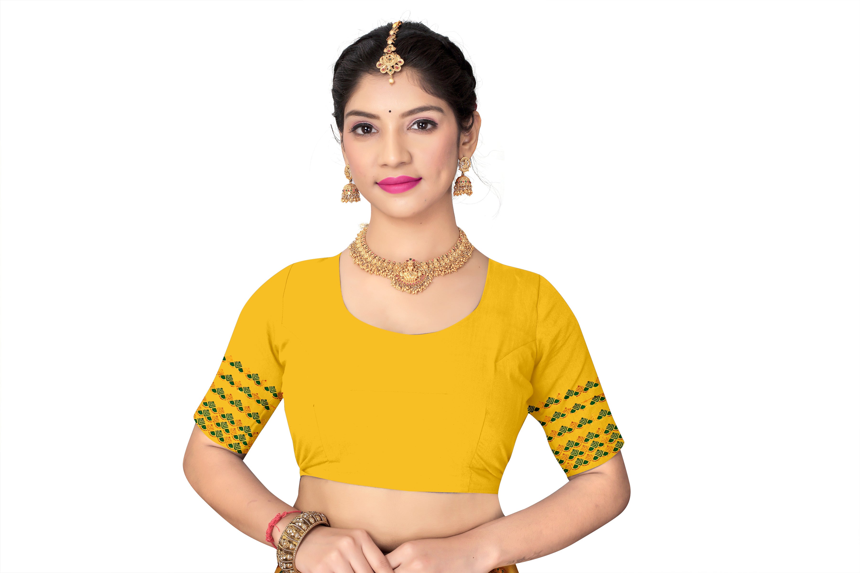 FIX PAARI RAW ART SILK MEKHELA CHADOR ( YELLOW COLOUR )