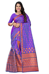 FIX PAARI MIXPAT MEKHELA CHADOR ( PURPLE COLOUR )