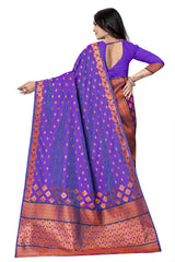 FIX PAARI MIXPAT MEKHELA CHADOR ( PURPLE COLOUR )