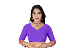 FIX PAARI MIXPAT MEKHELA CHADOR ( PURPLE COLOUR )