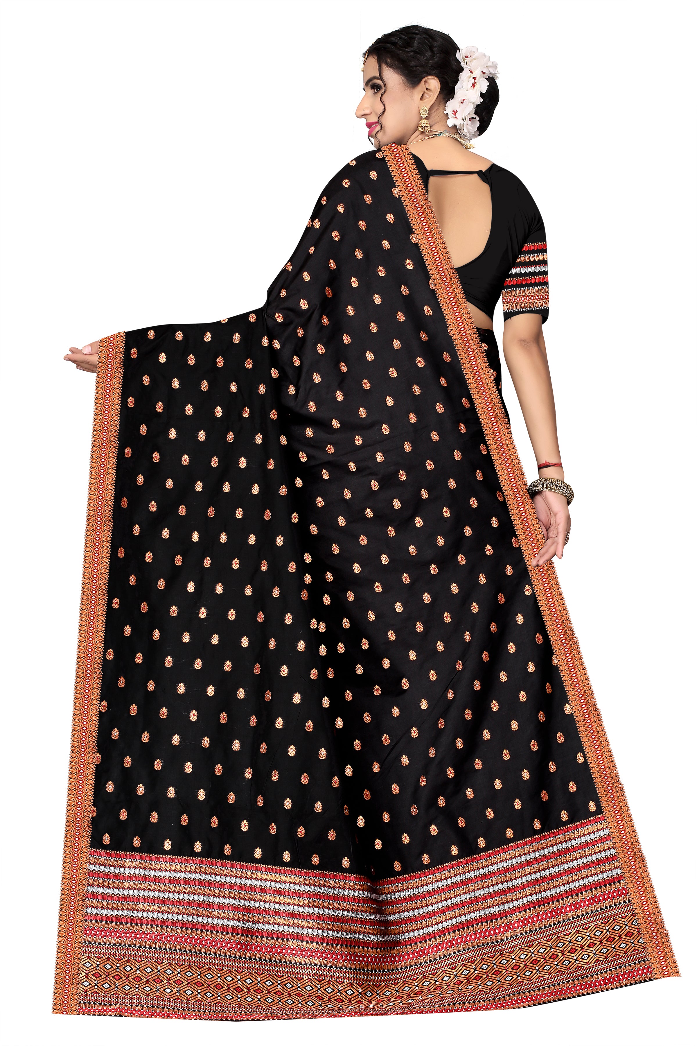 MIXPAT MEKHELA CHADOR ( BLACK COLOUR )