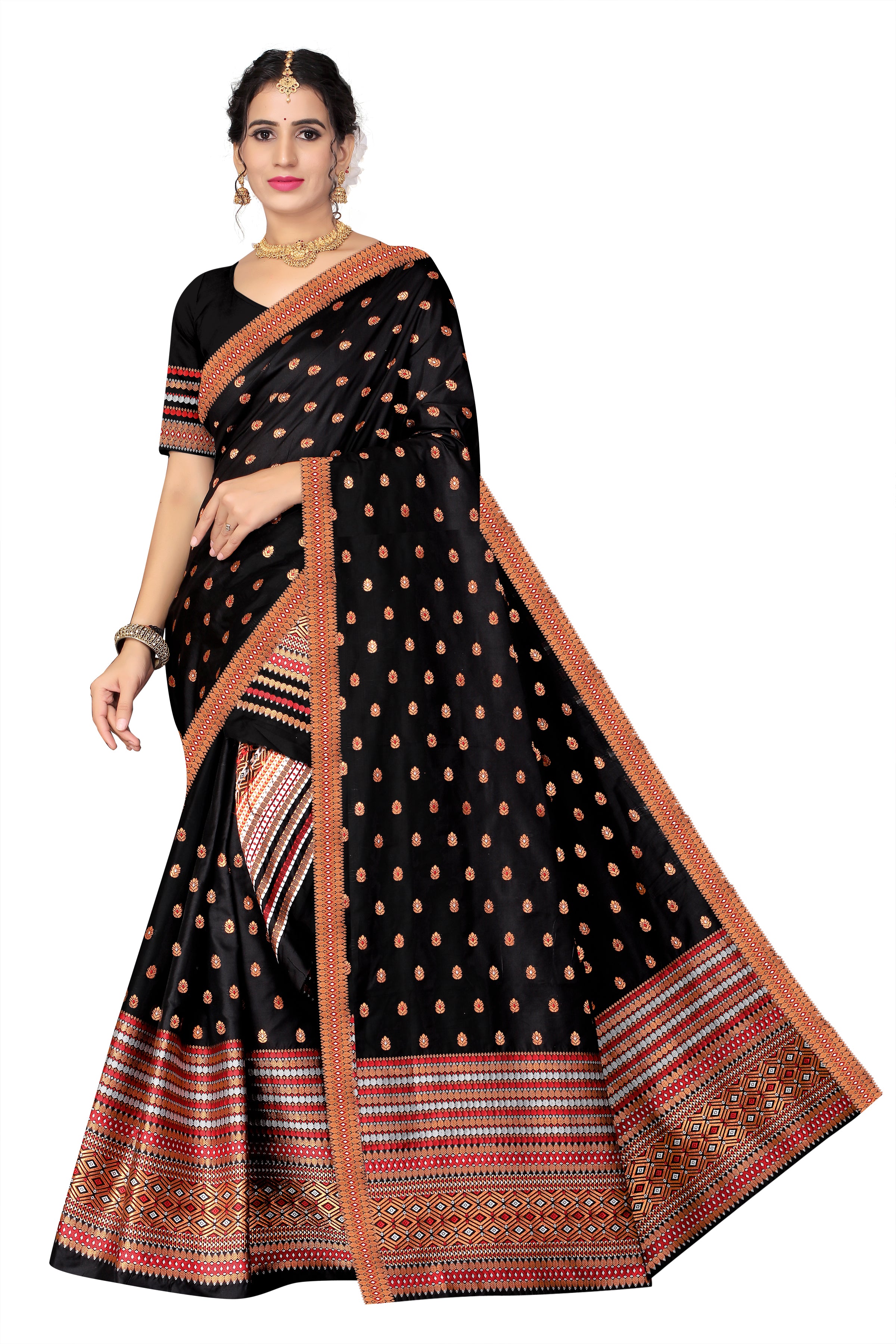 MIXPAT MEKHELA CHADOR ( BLACK COLOUR )