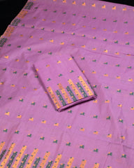 FIX PAARI DRY ART TOSS MEKHELA CHADOR ( LAVENDER COLOUR )